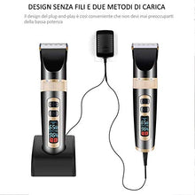 Carica l&#39;immagine nel visualizzatore di Gallery, Tagliacapelli Elettrico Professionale Lama in Ceramica e Titanio 5 Misure... - Ilgrandebazar