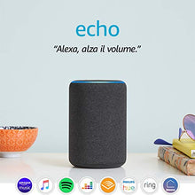 Carica l&#39;immagine nel visualizzatore di Gallery, Amazon Echo (3ª generazione) - Altoparlante intelligente Tessuto antracite