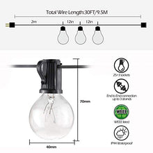 Carica l&#39;immagine nel visualizzatore di Gallery, Qomolo Catena Luminosa Lampadine da Esterno Interno G40 Bulbi 28pcs