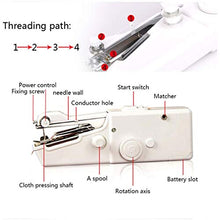 Carica l&#39;immagine nel visualizzatore di Gallery, DUTISON Mini Macchina da Cucire Portatile Handheld Cordless Strumento di... - Ilgrandebazar