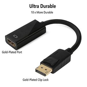 ICZI Adattatore DisplayPort a HDMI 1080P, Cavo DP Maschio su Femmina,...