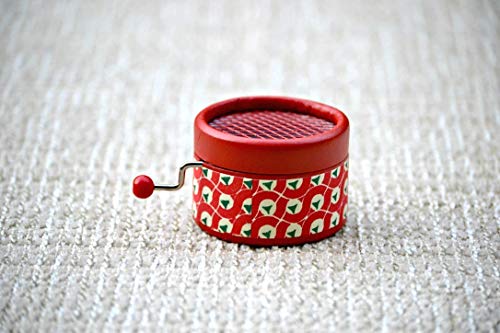 Piccolo carillon manuale rossa retrò con la melodia di Imagine. Regalo... - Ilgrandebazar