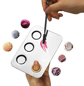 Prettydate tavolozza trucco 15 x 10 cm in acciaio inox, con spatola per... - Ilgrandebazar