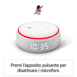 Echo Dot (3ª generazione) - Altoparlante intelligente con orologio e Alexa +...