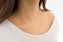 Carica l&#39;immagine nel visualizzatore di Gallery, Materia Gioielli, 925 argento placcato oro 1 mm, collana da donna, catena in... - Ilgrandebazar