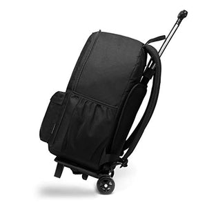 Kono Zaino Trolley per Scuola Impermeabile Ruote Rotolamento Removibile Nero