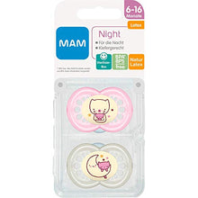 Carica l&#39;immagine nel visualizzatore di Gallery, MAM 110522 - Ciuccio &quot;Night&quot; in lattice naturale per bambine dai 6 ai 16... - Ilgrandebazar