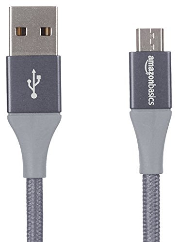 AmazonBasics - Cavo da USB 2.0 A a micro B, in nylon a 0,9 m, Grigio scuro - Ilgrandebazar