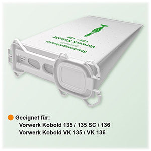 18 Sacchetti per aspirapolvere compatibili con Vorwerk Kobold 135, 136,... - Ilgrandebazar