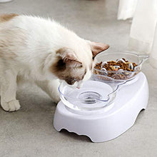 Carica l'immagine nel visualizzatore di Gallery, Yolococa Ciotole per Gatti Rialzate Doppio Inclinata 20° Animali Ciotola di...
