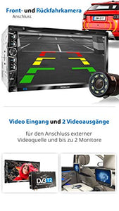 XOMAX XM-2D6907 Autoradio con mirrorlink, Schermo Touch Screen da 17,7 cm /...