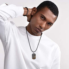 Carica l&#39;immagine nel visualizzatore di Gallery, PROSTEEL Bracciale Uomo in Pelle Nera Marrone, Chiusura di Acciaio 01 Marrone - Ilgrandebazar