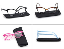 Carica l&#39;immagine nel visualizzatore di Gallery, MODFANS Confezione da 4 Occhiali Lettura 1.0 Cat Eye +1.00, Colori Misti - Ilgrandebazar