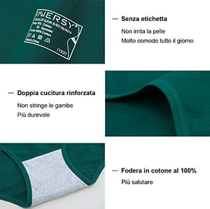 INNERSY Slip Donna Cotone Vita Bassa Mutande Traspirante XL, Multicolore - Ilgrandebazar