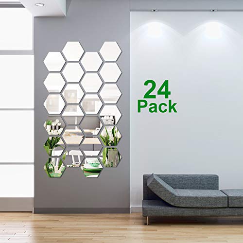 33 Pezzi Specchi Adesivi Rotondi 3D Per Parete, Acrilico, Diametri 3,5-15 Cm - Decorazione Fai Da Te Per Soggiorno, Camera Da Letto, Specchi Decorative