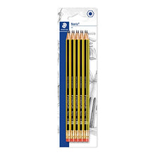 Carica l'immagine nel visualizzatore di Gallery, Staedtler Noris 122 - Matita HB con gomma, confezione da 10