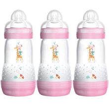 Carica l&#39;immagine nel visualizzatore di Gallery, Mam FB0403G Set da 3 biberon autosterilizzanti e anticoliche, 260 ml, Rosa - Ilgrandebazar