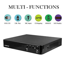 Carica l'immagine nel visualizzatore di Gallery, LONPOO Lettore DVD Compatto 1~6 Regione Libera (Porto HDMI, USB, RCA, MIC,... - Ilgrandebazar