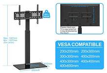 Carica l'immagine nel visualizzatore di Gallery, FITUEYES Girevole Supporto al Pavimento con Staffa per 32“ - 65” / 1 ripiano - Ilgrandebazar
