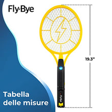 Carica l'immagine nel visualizzatore di Gallery, Fly-Bye - Racchetta Zanzare Elettrica (Versione 2023 aggiornata) - 4000v Antizanzare Elettrico - Zanzare Elettrico USB Ricaricabile - Ammazza Zanzare Elettrico con Luce LED - Anti Zanzare Elettrico
