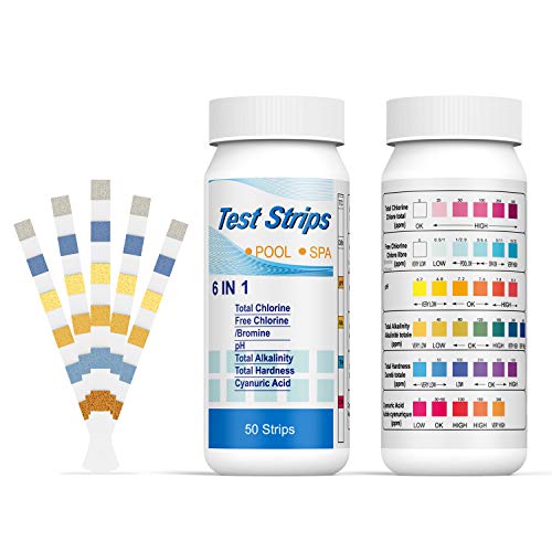 Ehomfy Test per Acqua Piscina 6 in 1, Pool Potabile 100 Strisce, 100pcs