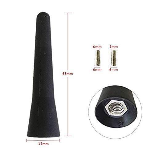 Mini antenna universale per auto, lunghezza 2,5 cm, 65 mm, pollici, Nero - Ilgrandebazar