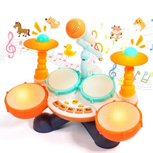 Carica l&#39;immagine nel visualizzatore di Gallery, Tamburo Giochi Bambino 1 2 Anno Strumenti Musicali Giocattoli Batteria Bambini 1 Anno Neonati Giocattoli Musicale Idea Regalo Natale Bambini Bambina 1 2 Anno