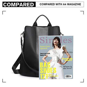 Miss Lulu Zaino per donna casual Borse da scuola in nylon Nero