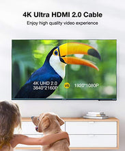 Carica l'immagine nel visualizzatore di Gallery, Cavo HDMI 4k Ultra HD 0.5m,Cavi 2.0 a/b alta velocità con Ethernet 0.5m