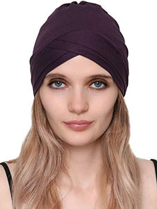Deresina Cuffia in Cotone con Fascia Frontale Modello W per chemio