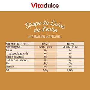 Sciroppo al dulce de leche senza zucchero, Topping 400 g (Confezione da 1)