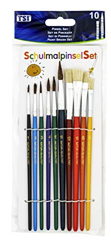 TSI - Set di 10 pennelli con pelo numero 1, 2, 3, 4, 6, 10 e 10 Pinsel - Ilgrandebazar
