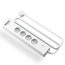 Carica l'immagine nel visualizzatore di Gallery, meross Ciabatta Intelligente Multipresa Wifi Smart 4 Schuko 4 Porte 4ac+4usb