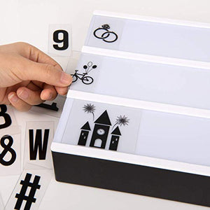 Adoric Lampada LED Lightbox di Luce bianca con 96 lettere per Natale,Casa,... - Ilgrandebazar