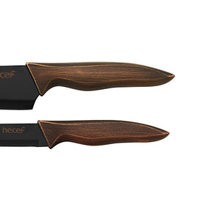 hecef Set di Coltelli da Cucina, in Acciaio Inox con Un Nero... - Ilgrandebazar