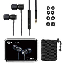Carica l&#39;immagine nel visualizzatore di Gallery, LUDOS ULTRA Auricolari In-Ear Cuffie, Cuffiette con Microfono, Massimo Nero