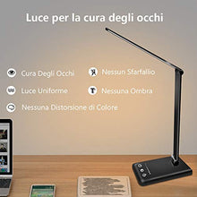 Carica l&#39;immagine nel visualizzatore di Gallery, Lampada da Scrivania LED, AUELEK Tavolo Ricaricabile Pieghevole Nero - Ilgrandebazar