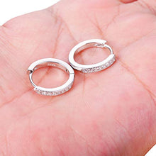 Carica l&#39;immagine nel visualizzatore di Gallery, Sllaiss Orecchini a Cerchio con Zirconi Piccoli per Donne a... - Ilgrandebazar