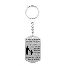 Carica l'immagine nel visualizzatore di Gallery, Collana con piastrina in acciaio inox scritta"Grandma Grandpa To My... - Ilgrandebazar