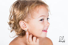 Carica l&#39;immagine nel visualizzatore di Gallery, butterfly Bambine Ragazze Argento Orecchini Vero Swarovski Elements Chiaro