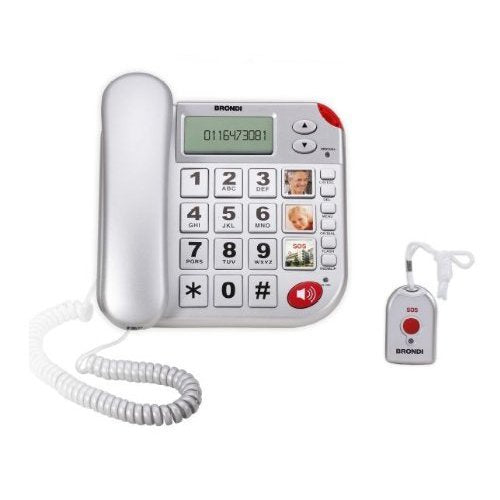 BRONDI Telefono SalvaLaVita per Anziani con Telecomando Telesalvalavita SOS... - Ilgrandebazar