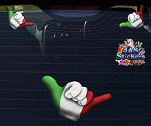 Carica l&#39;immagine nel visualizzatore di Gallery, Piccola bandiera dell&#39;Italia HANG LOOSE Adesivo Shaka divertente amicizia... - Ilgrandebazar