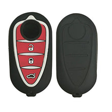 Carica l&#39;immagine nel visualizzatore di Gallery, Cover Custodia Silicone per Chiave Alfa Romeo 3 Tasti Guscio Morbido...