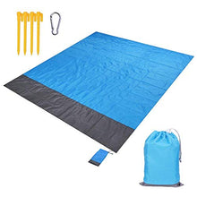 Carica l'immagine nel visualizzatore di Gallery, YZCX Coperta da Picnic Spiaggia Extra Grande 210x200cm Blu-200x210cm