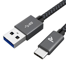 Carica l&#39;immagine nel visualizzatore di Gallery, RAMPOW Cavo USB Type-C [USB 3.0, 1M], Cavo USB C Ricarica Rapida 3A QC 3.0, Cavo USB C Compatibile per Samsung S22/S21/S20/S10, iPhone 15/15 Pro, Huawei, Xiaomi, OnePlus - Grigio Siderale