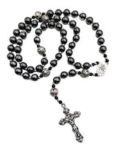 Carica l&#39;immagine nel visualizzatore di Gallery, Nazareth Store Rosario in ematite Collana con perline di pietra nera... - Ilgrandebazar