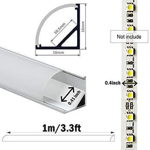 Carica l&#39;immagine nel visualizzatore di Gallery, Profili per Strisce LED 45° - 6x1MT Profilo Alluminio 6*1m - Ilgrandebazar