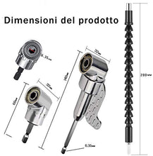 Carica l&#39;immagine nel visualizzatore di Gallery, ZFYQ angolo punta da trapano, set di Punte Trapano Adattatore con... - Ilgrandebazar