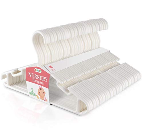 ilauke Set di 36 Grucce Appendiabiti in Plastica per Bambino, Bianco 36 Pezzi - Ilgrandebazar