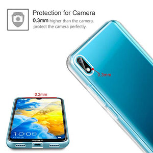 Leathlux Cover Huawei Y5 2019 Custodia Trasparente + 2 × Pellicola Vetro... - Ilgrandebazar